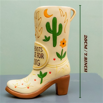 Giddy Up and Party Cowgirl Boot Vase