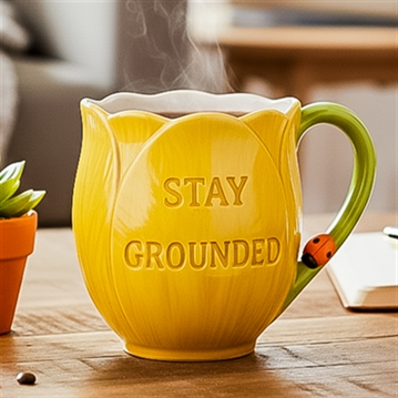 "Stay Grounded" Tulip Mug