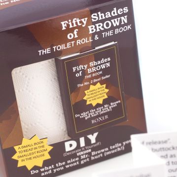 50 Shades of Brown Book and Toilet Paper