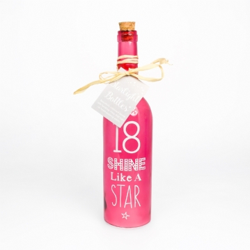 18th birthday star light bottle lamp