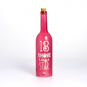 18th birthday star light bottle lamp