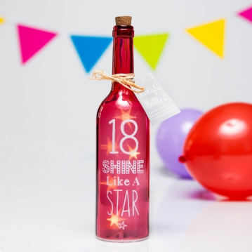 18th birthday star light bottle lamp