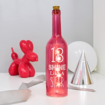 18th birthday star light bottle lamp