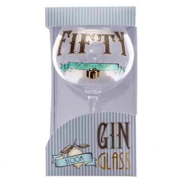 Prohibition Style 50th Birthday Gin Glass