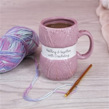 Holding It Together Crochet Mug