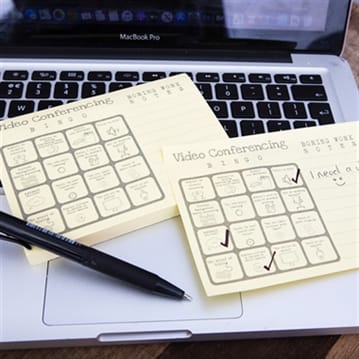 Virtual Meeting Bingo Memo Pad