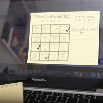 Virtual Meeting Bingo Memo Pad