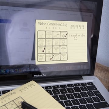Virtual Meeting Bingo Memo Pad