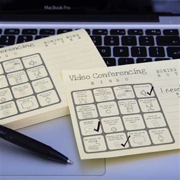 Virtual Meeting Bingo Memo Pad