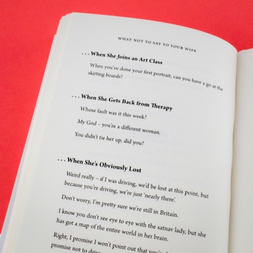What NOT to Say to Your Wife Book