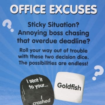 Office Excuses Decision Dice