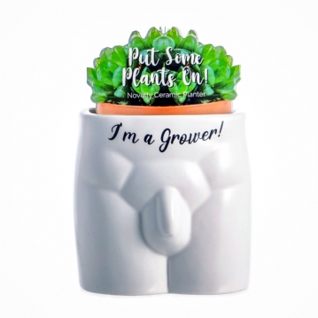 I'm A Grower Male Anatomy Plant Pot