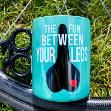 Fun Between Your Legs Novelty Bike Mug
