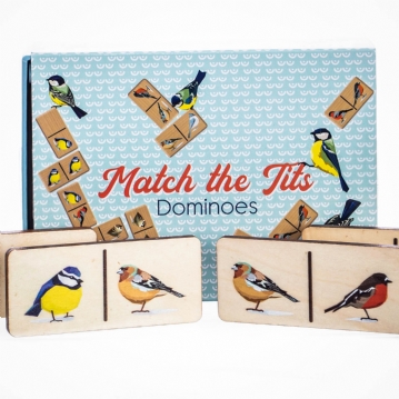 Match the Tits Wooden Dominoes Set