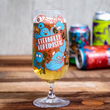 Eternally Hopmistic Illustrated Craft Beer Glass