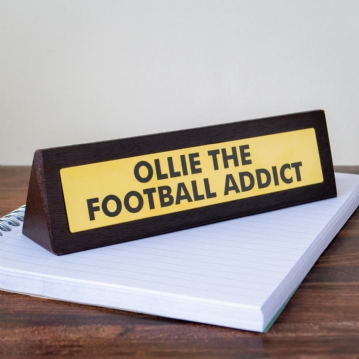 Personalised Wooden Desk Sign