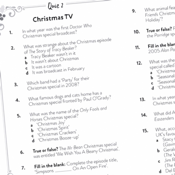 So This is Christmas Quiz Book