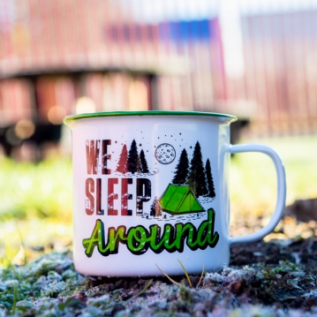 "We Sleep Around" Camping Mug