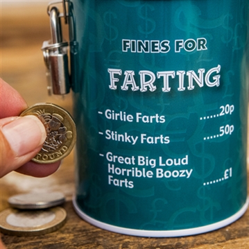 Fines Tin - Farting Money Box