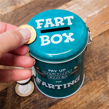 Fines Tin - Farting Money Box