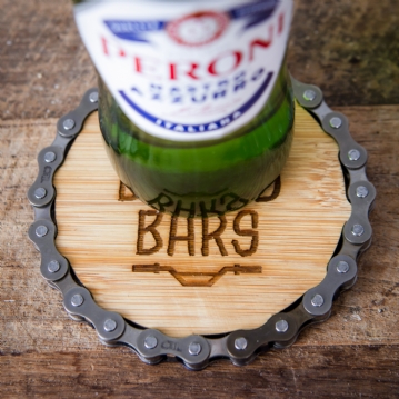 Pair of Bike Chain Coasters - Bars And Getaway