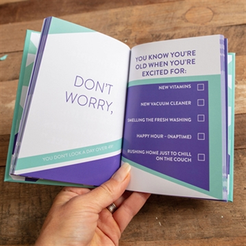 50th Fun Age Quote Pocket Book - Older (Possibly Wiser)