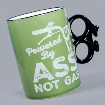 Powered By Ass Not Gas - Bike Mug