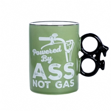 Powered By Ass Not Gas - Bike Mug