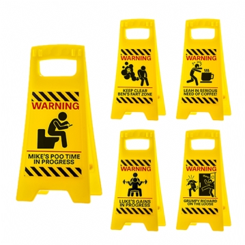 Personalised Desk Warning Sign