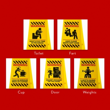 Personalised Desk Warning Sign