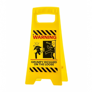 Personalised Desk Warning Sign