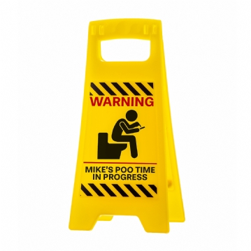 Personalised Desk Warning Sign