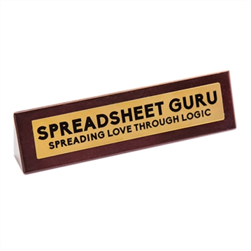 Spreadsheet Guru Funny Desk Sign