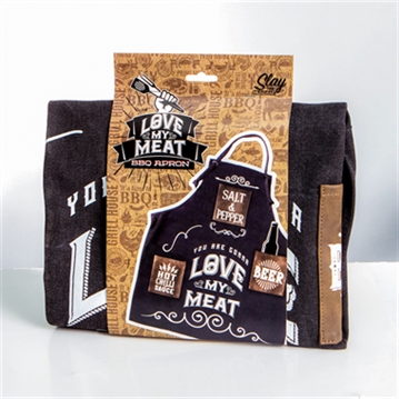 Man's Love My Meat Canvas Apron