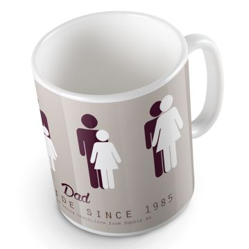 Personalised Dad By My Side Mug