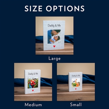 Personalised "Daddy & Me" LEGO Brick Photo Upload Blocks