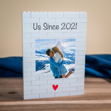 Personalised "Us Since…" LEGO Brick Photo Upload Blocks