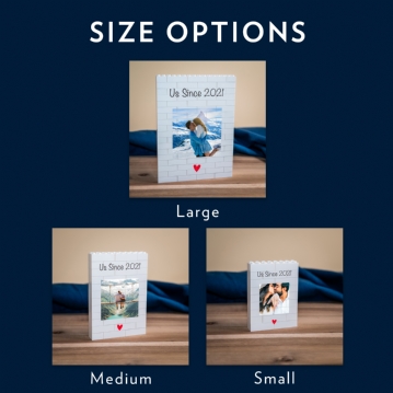 Personalised "Us Since…" LEGO Brick Photo Upload Blocks