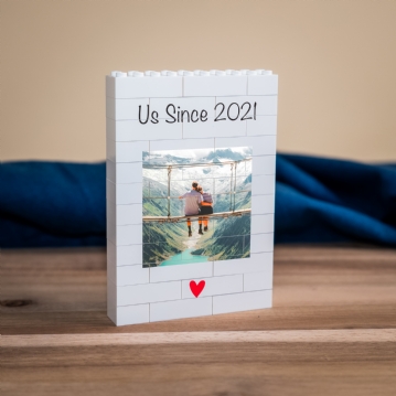 Personalised "Us Since…" LEGO Brick Photo Upload Blocks