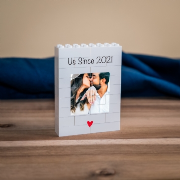 Personalised "Us Since…" LEGO Brick Photo Upload Blocks