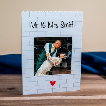 Personalised "Mr & Mrs" LEGO Brick Photo Upload Blocks