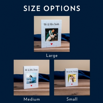 Personalised "Mr & Mrs" LEGO Brick Photo Upload Blocks