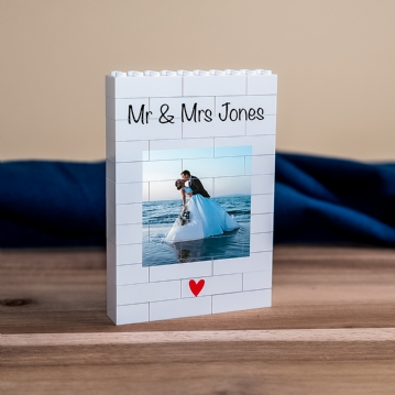 Personalised "Mr & Mrs" LEGO Brick Photo Upload Blocks