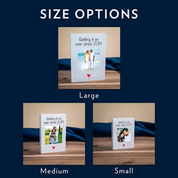 Personalised "Getting it On Ever Since…" LEGO Brick Photo Upload Blocks