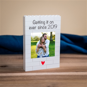 Personalised "Getting it On Ever Since…" LEGO Brick Photo Upload Blocks