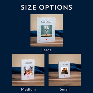 Personalised "Estd…" Birthday LEGO Brick Photo Upload Blocks