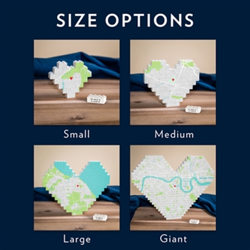 Personalised Our Home Heart-Shaped LEGO Brick Map Keepsakes