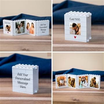 Personalised Fold-Out "Estd..." Birthday LEGO Brick Photo Albums