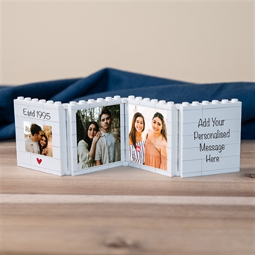 Personalised Fold-Out "Estd..." Birthday LEGO Brick Photo Albums