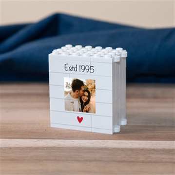 Personalised Fold-Out "Estd..." Birthday LEGO Brick Photo Albums